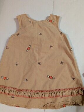 Beige Heart Wing Sleeveless Dress Toddler Size 18M